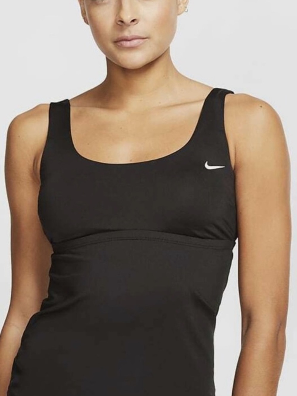 Nike Medium Swim Essential Black Tankini Top w/ Adjustable Straps‎